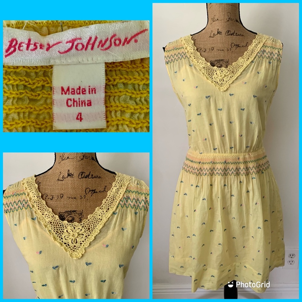 Betsey Johnson Cotton Embroidered Tunic Dress